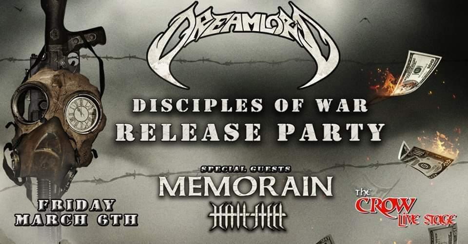 Read more about the article DREAMLORD Live Release Party w/special guests MEMORAIN-HAILSTEEL @ Crow Live Stage  – Παρασκευή 6 Μαρτίου.