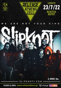 Read more about the article Release Athens 2022 -SLIPKNOT + more tba – 23/7/22, Πλατεία Νερού!