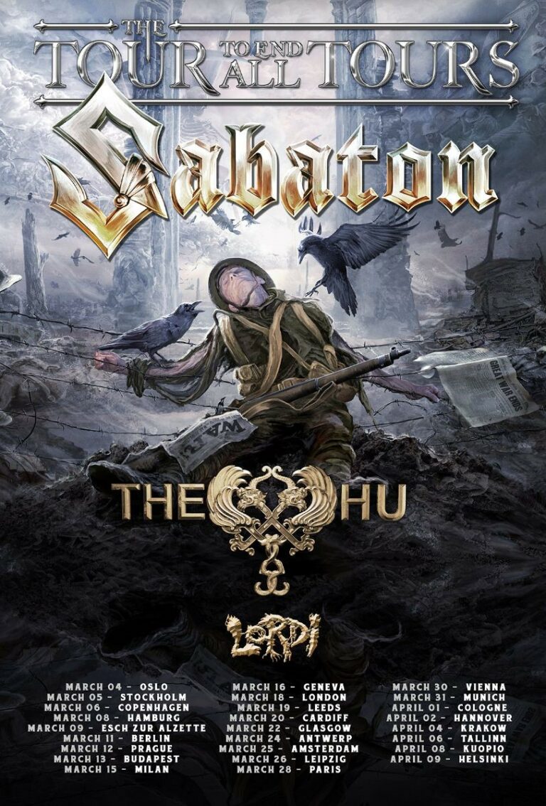 SABATON announced "The Tour To End All Tours" with THE HU and LORDI