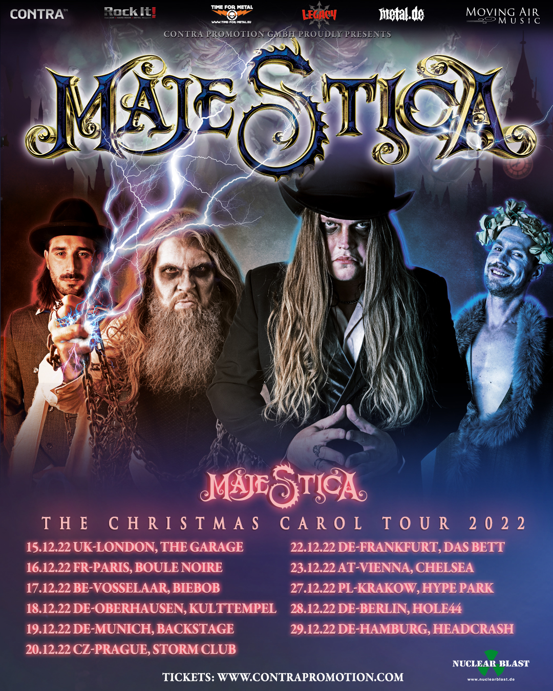 You are currently viewing MAJESTICA: Postponement of Christmas tour – New tour dates for 2022!