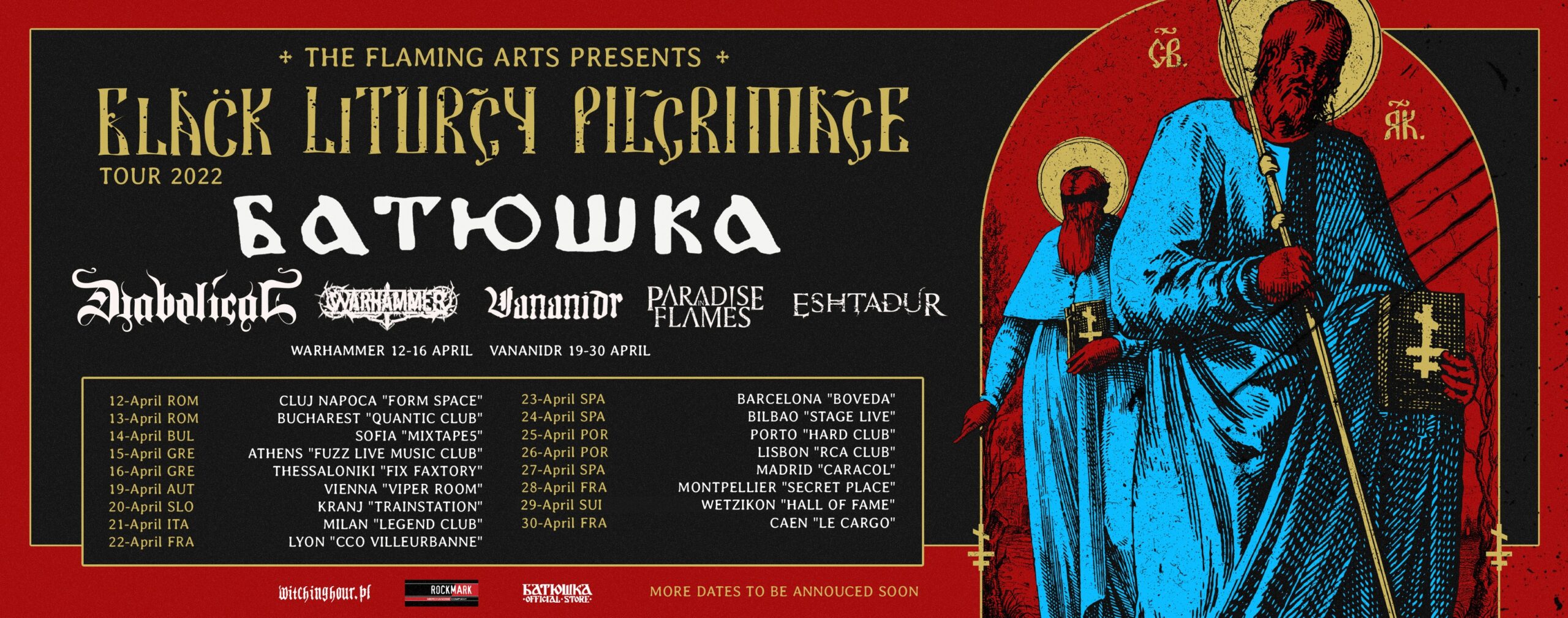Read more about the article BATUSHKA & DIABOLICAL – Black Liturgy Pilgrimage – Tour Announcement!