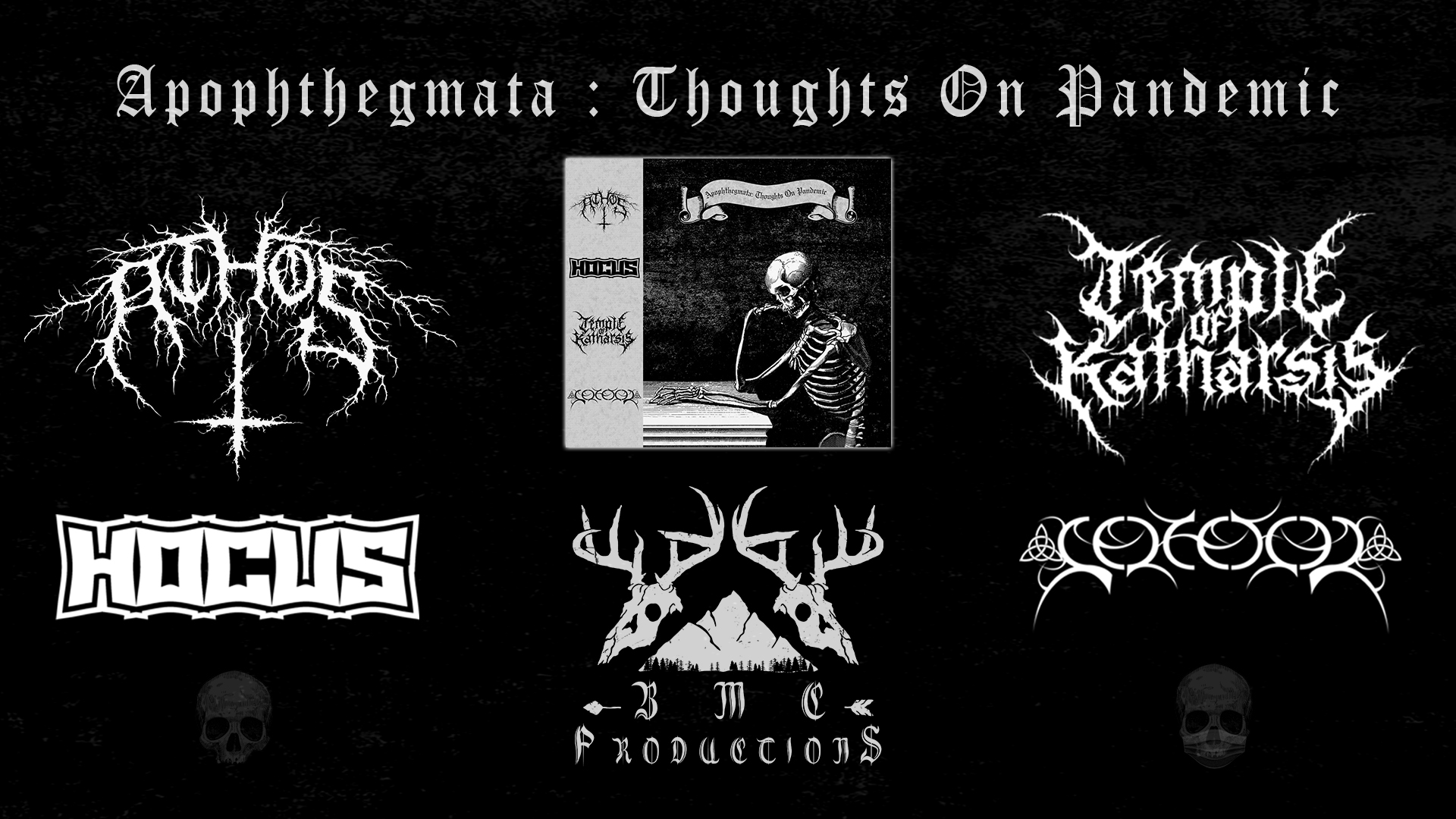 Read more about the article ATHOS, HOCUS, TEMPLE OF KATHARSIS and CELTEFOG announced their new split titled “Apophthegmata: Thoughts On Pandemic”.
