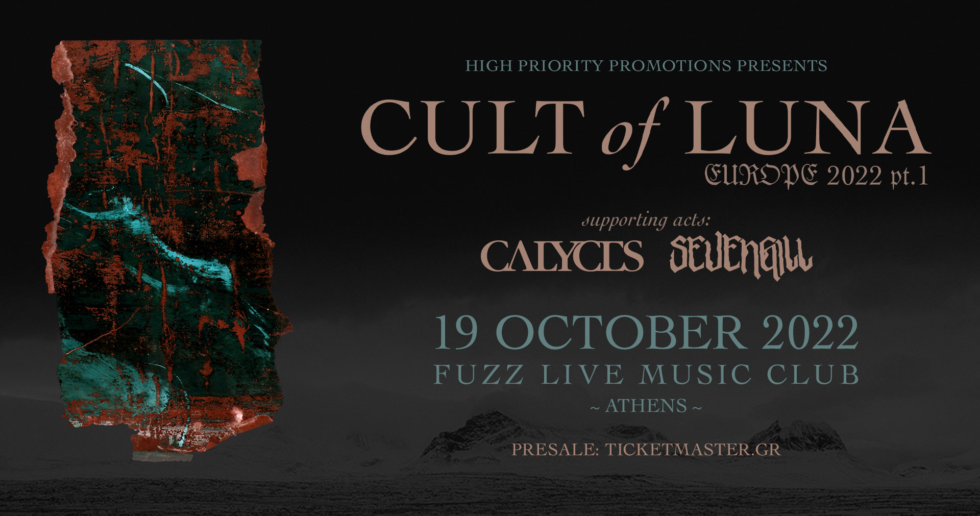 You are currently viewing CULT OF LUNA: Ανακοινώθηκε το πρόγραμμα για την επερχόμενη συναυλία τους στην Αθήνα.