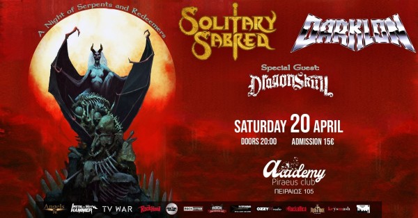 Read more about the article Live Report: Solitary Sabred, Darklon, Dragon Skull (Piraeus Academy, Athens, Greece – 20/4/2024).